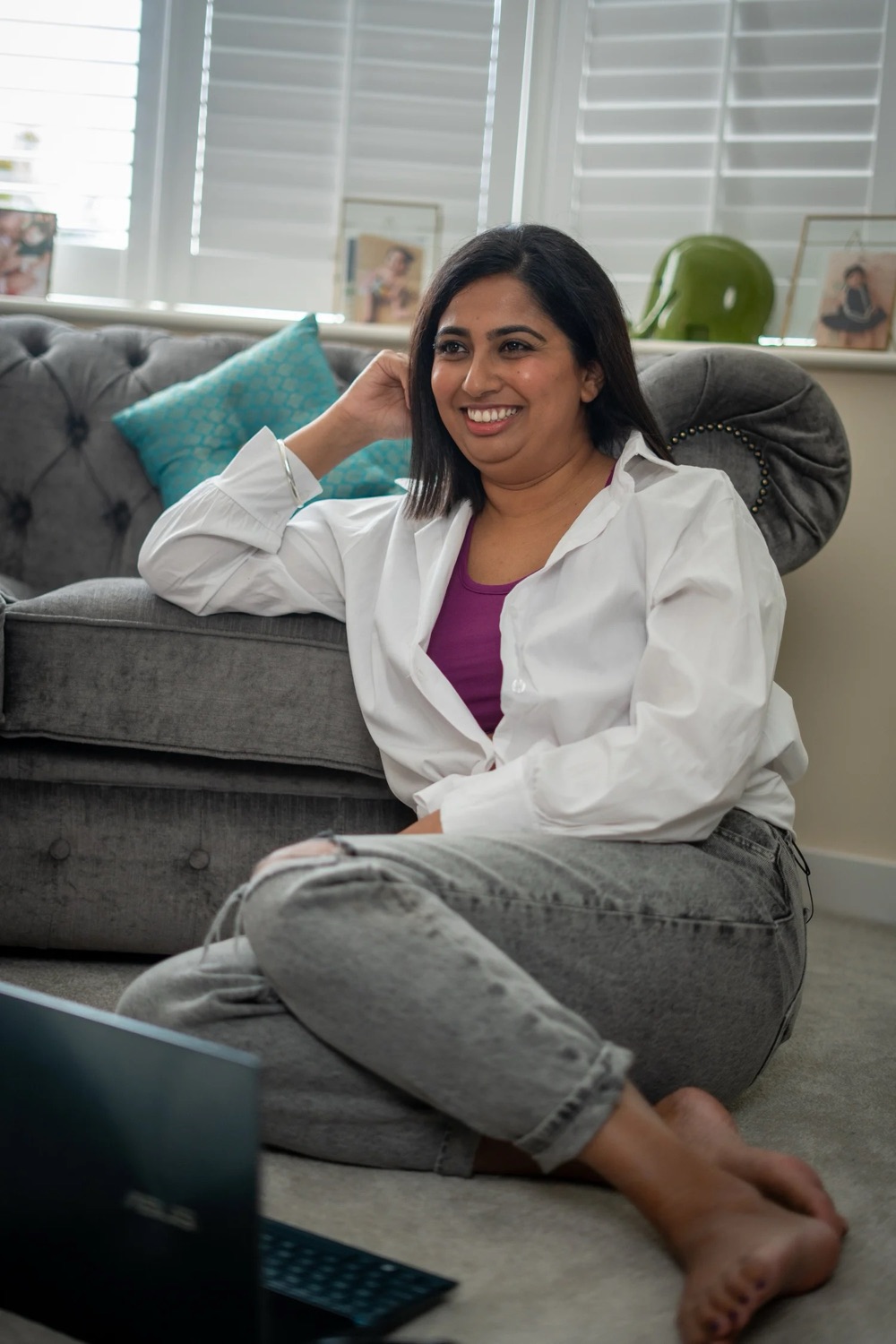 Jaz Dhaliwal working from home